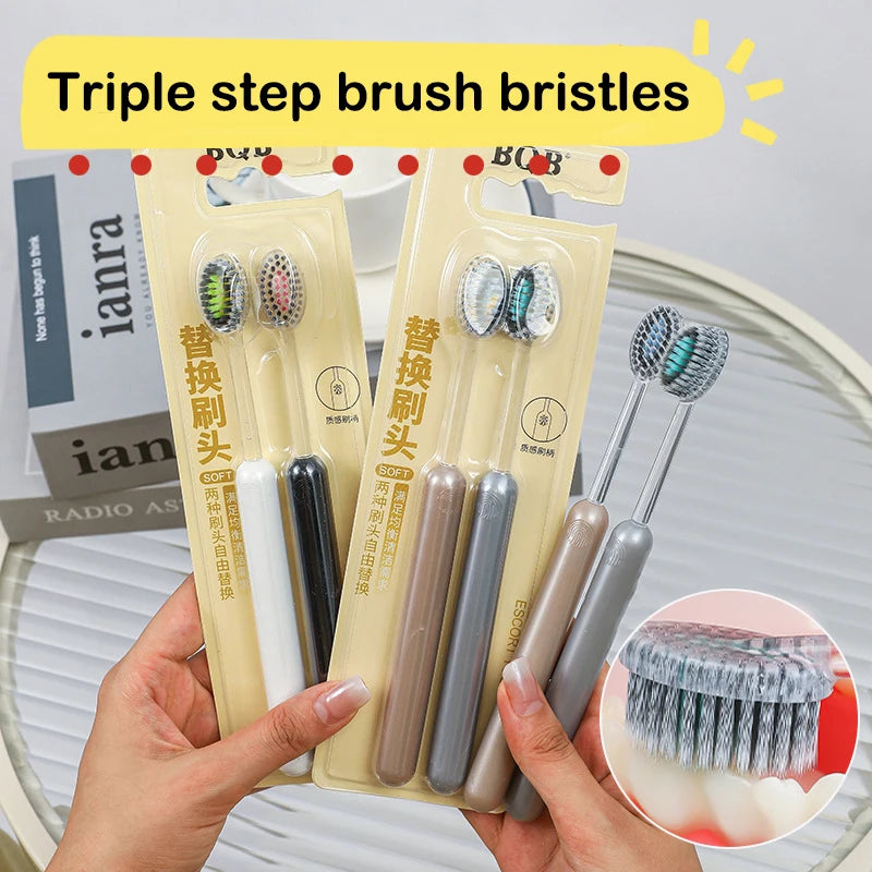 Mouth Clean Toothbrush Ultra-fine Soft Hard Bristle Deep Cleaning Qme