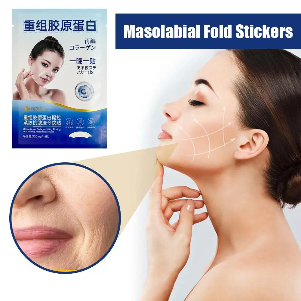 New Facial Patches Alcohol-Free with Niacinamide Collagen Aloe Vera for Brow-Line Wrinkles Suitable for All Skin Types Care I9D7 Qme Default Title