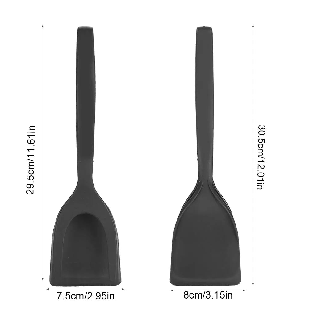 Kitchen Utensil Silicone Spatula 2 in 1 Silicone Spatula Turner Heat resistant NOn Stick Kitchen Utensil NOn Slip Cooking Tool Qme