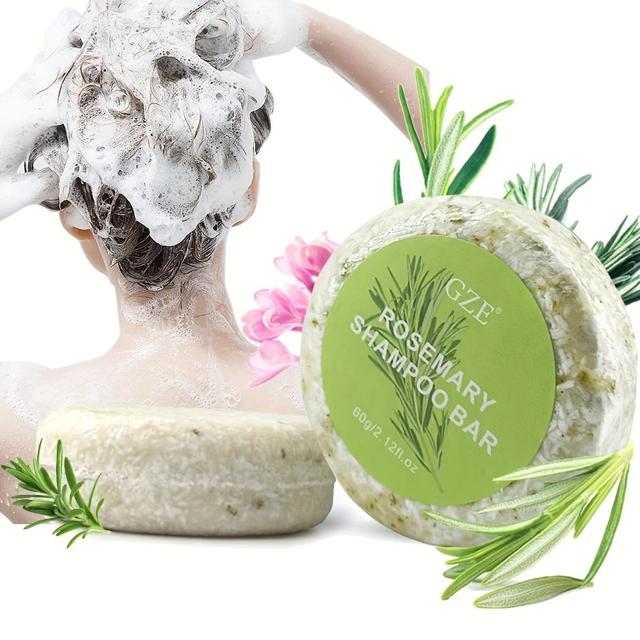 GZE Rosemary Hair Strengthens Shampoo Bar: Cleanses and Helps Strengthen Weak and Brittle Hair Qme