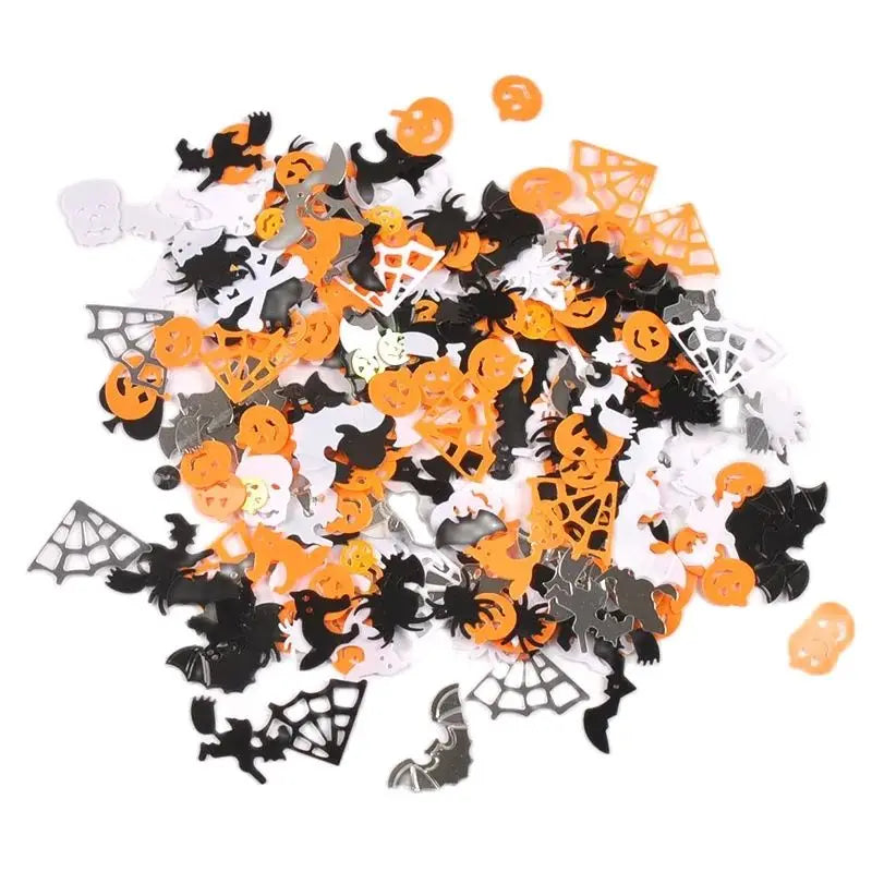 20g 9-28mm Halloween Spider/Web/Pumpkin/Bat Mixed Pattern PVC Confetti Sequins Table Holiday Decoration For Party Supplies c3765 Qme