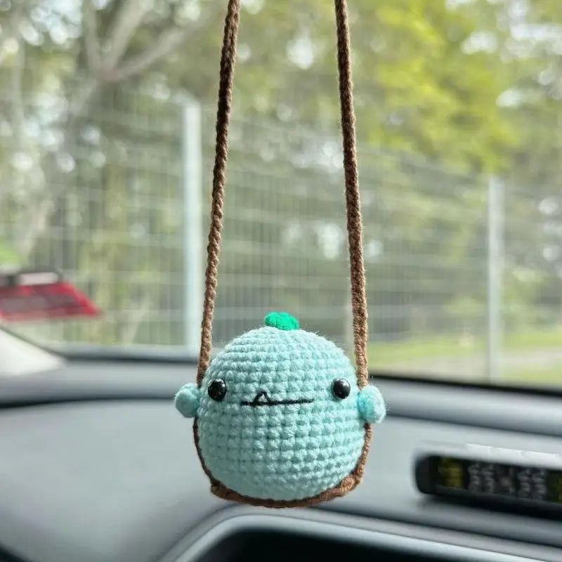 Handmade Knitted Animal Keychain Pendants Cute Frog Duck Rabbit Chick Qme A5
