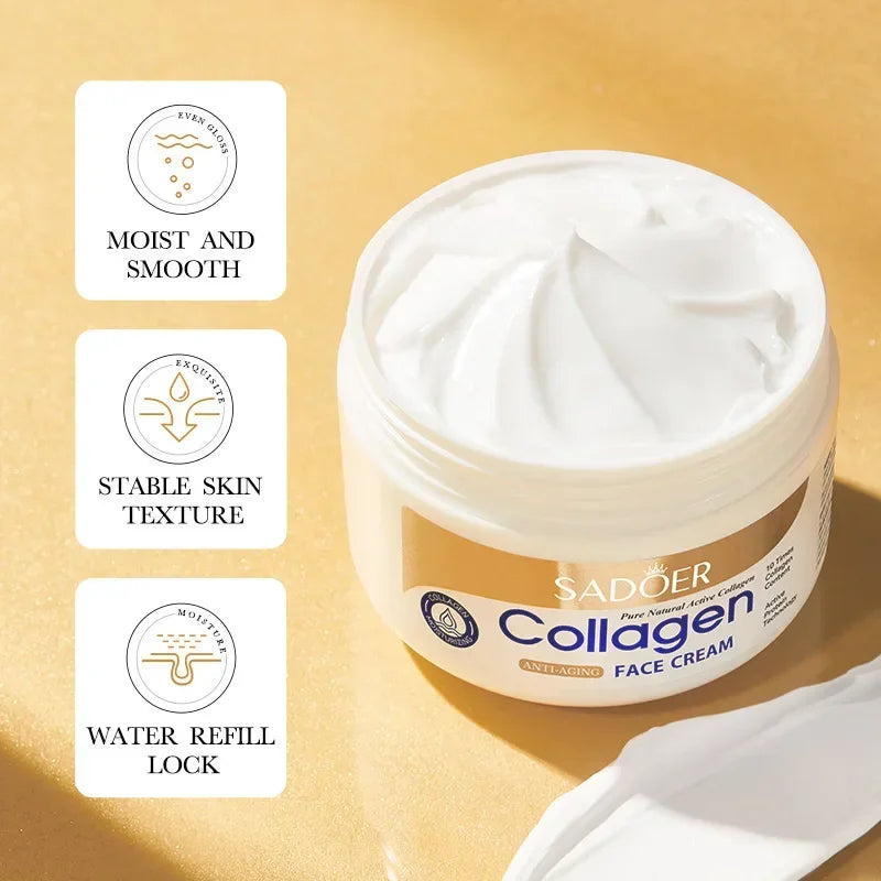 SADOER Collagen Firming Face Cream sknicare Moisturizing Hydrating Face Creams Faical Cream Beauty Face Skin Care Products Qme