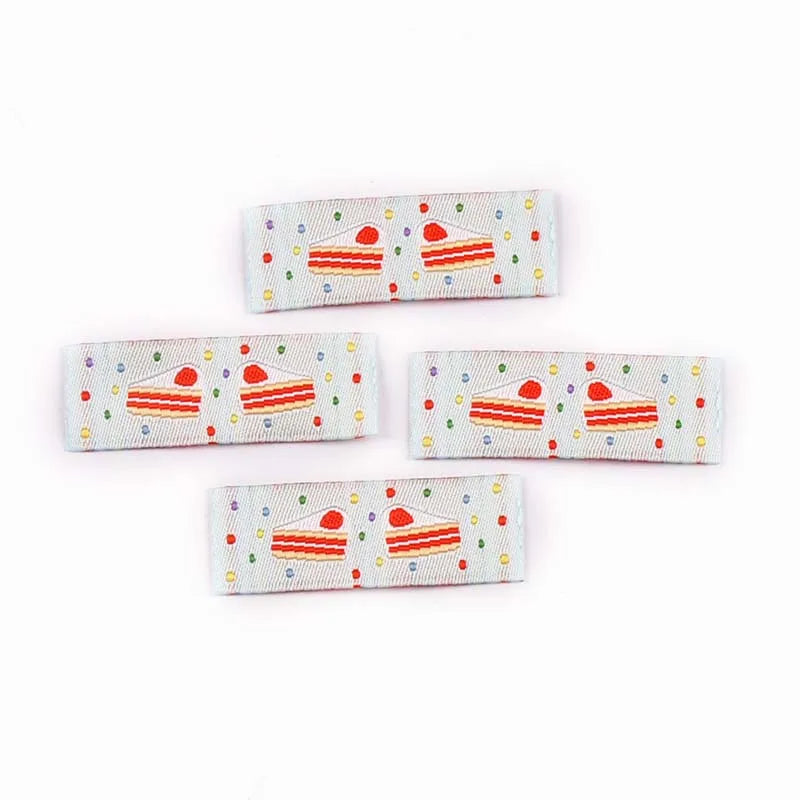 20pcs 15-56mm Mix Colorfull Cartoon Pattern Rectangle Label For DIY Clothing Decorative Personality Sewing Accessories cp3821 Qme 20pcs 44x16mm