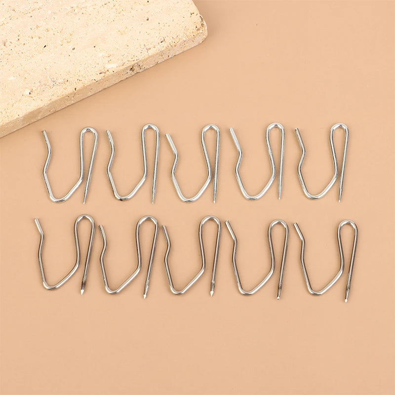 Drapery Pin-hook Package, 50/100 Count in Stainless Steel, for all Types of Curtains Qme