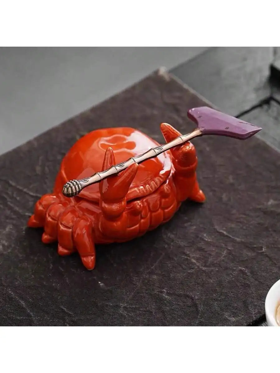 Cute Crab-shaped Ceramic Ashtray Lid Perfect Office Home Ideal Qme