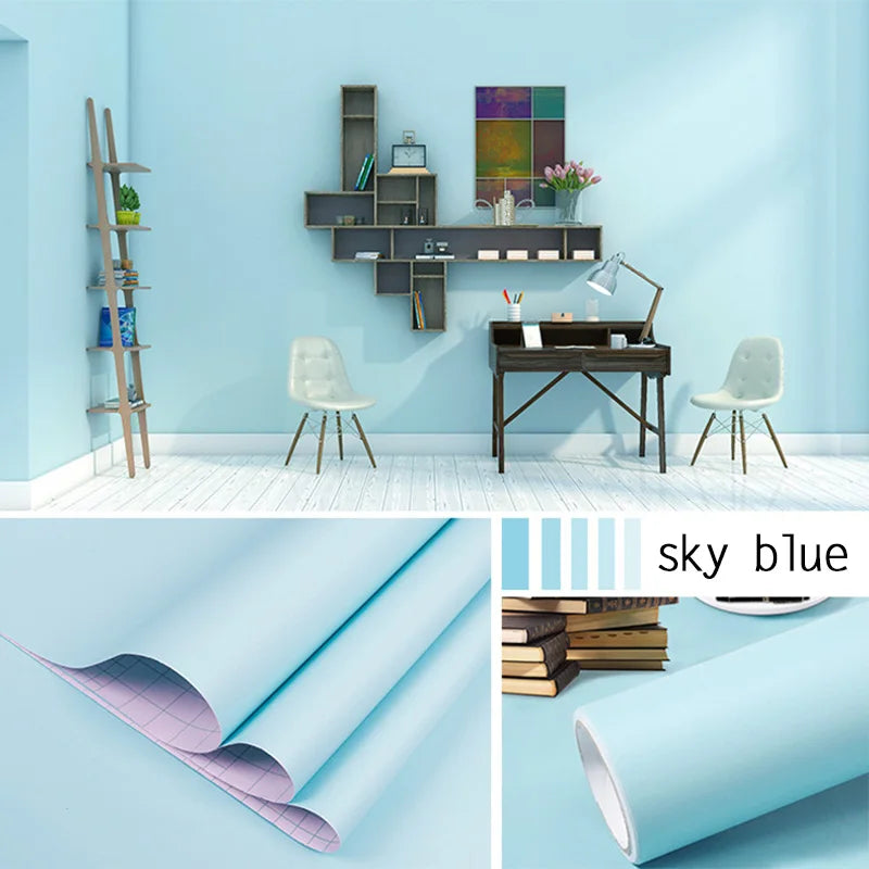 White Glossy Self Adhesive Wallpaper Vinyl Peel Stick Contact Paper Qme