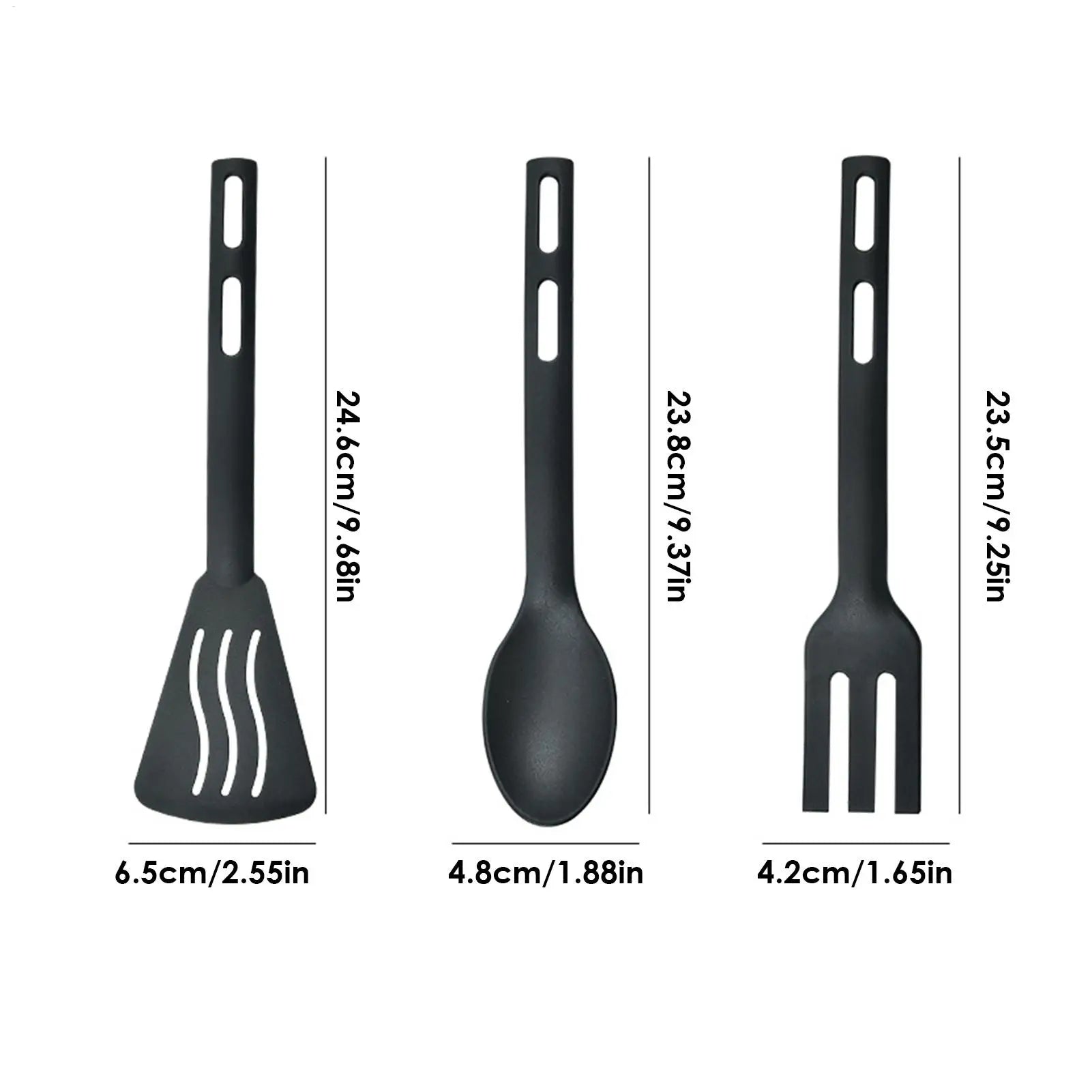 Kitchen Tool Set Nylon Cooking Tools Set Sturdy Cutlery Kit With Non-Stick Spatulas Comfortable Handle Cookware Accessories Qme