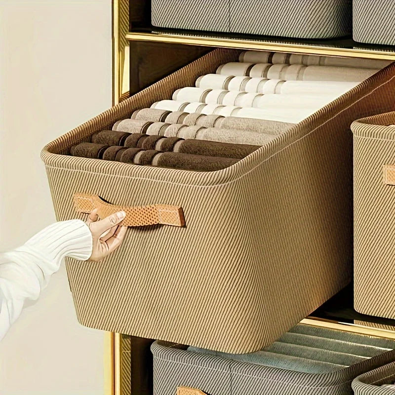 1 Home Bedroom Wardrobe Clothes Pants Foldable Drawer Storage Basket Qme